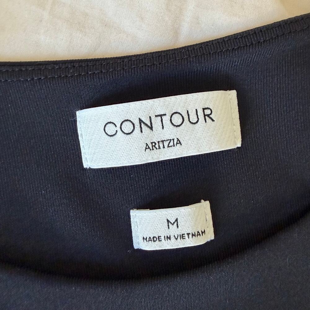 Aritzia Contour Babaton Long Sleeve Cropped Top Black Size M Stretch - Picture 6 of 9